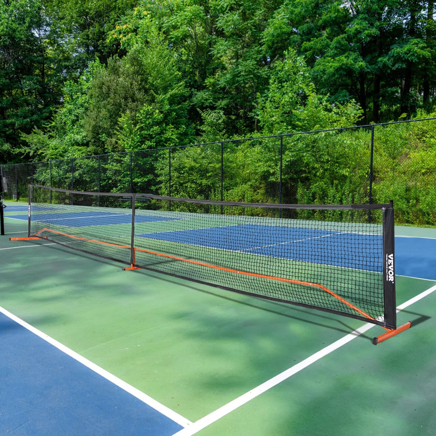 VEVOR 22FT Portable Pickleball Net Set - Complete System with Carrying Bag, Balls & Paddles for Ultimate Outdoor Fun