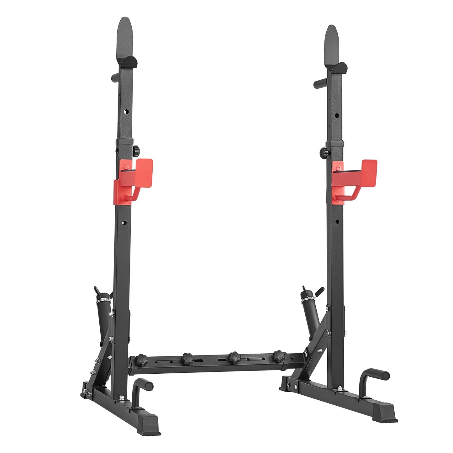 VEVOR Adjustable Squat Stand Power Rack - Multi-Functional Barbell Rack with Weight Plate Storage, Max Load 600 Lbs for Home and Gym Workouts