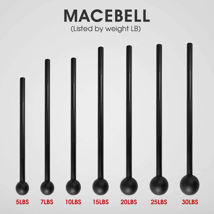Unleash Your Strength with the Steel Mace Bell - Versatile Full Body Workout Tool for Men and Women, Available in 5 to 30 lbs