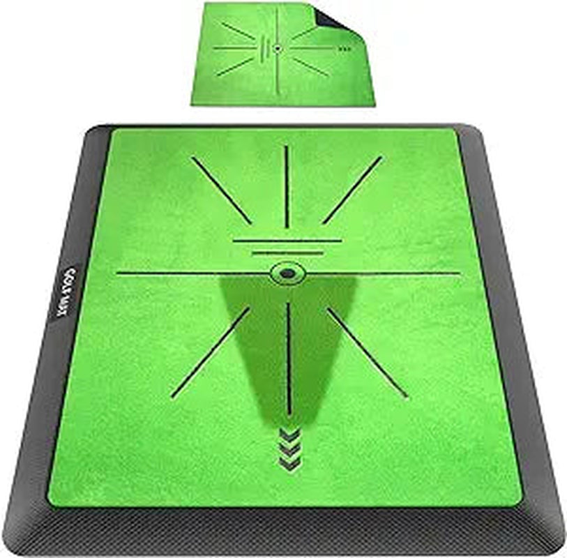 Premium Golf Hitting Mat - Enhance Your Swing with Advanced Feedback and Detection | Extra Replaceable 16"X12" Golf Training Mat with Durable Rubber Backing for Indoor and Outdoor Use
