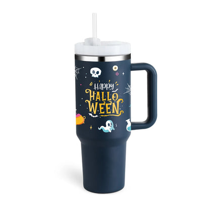 40 Oz Insulated Tumbler with Handle and Straw - Spill Proof Stainless Steel Coffee Cup for Travel, Gym, and Office - Perfect Gift for Valentine's Day and More