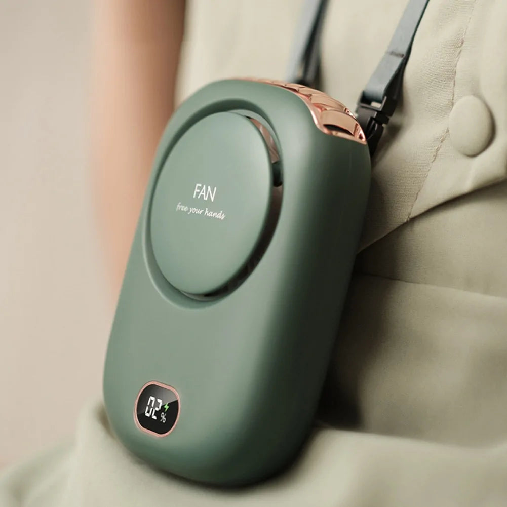 Stay Cool Anywhere with the Stylish Mini Portable Bladeless Neck Fan