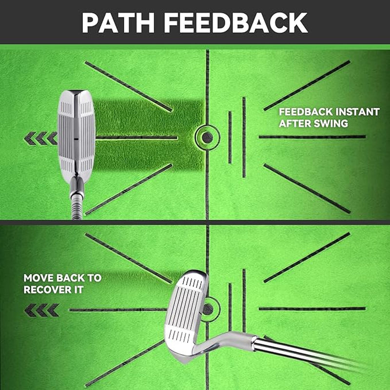 Premium Golf Hitting Mat - Enhance Your Swing with Advanced Feedback and Detection | Extra Replaceable 16"X12" Golf Training Mat with Durable Rubber Backing for Indoor and Outdoor Use