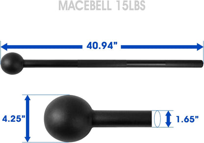 Unleash Your Strength with the Steel Mace Bell - Versatile Full Body Workout Tool for Men and Women, Available in 5 to 30 lbs