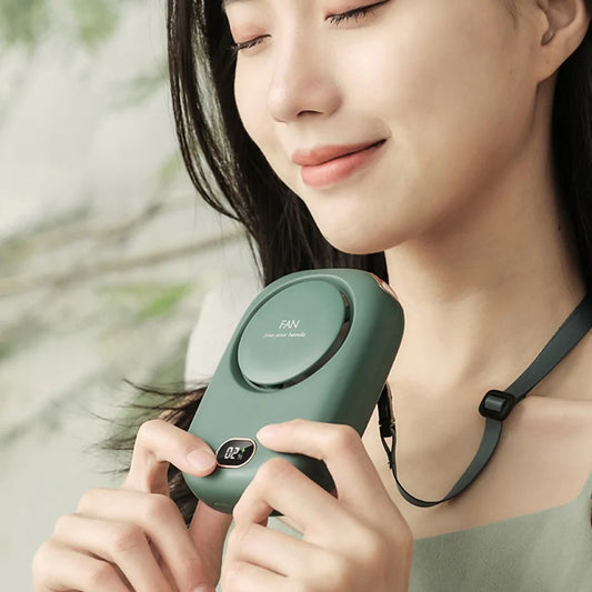 Stay Cool Anywhere with the Stylish Mini Portable Bladeless Neck Fan