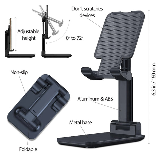 Adjustable Universal Tablet and Phone Stand - Perfect for Home, Office, and Travel