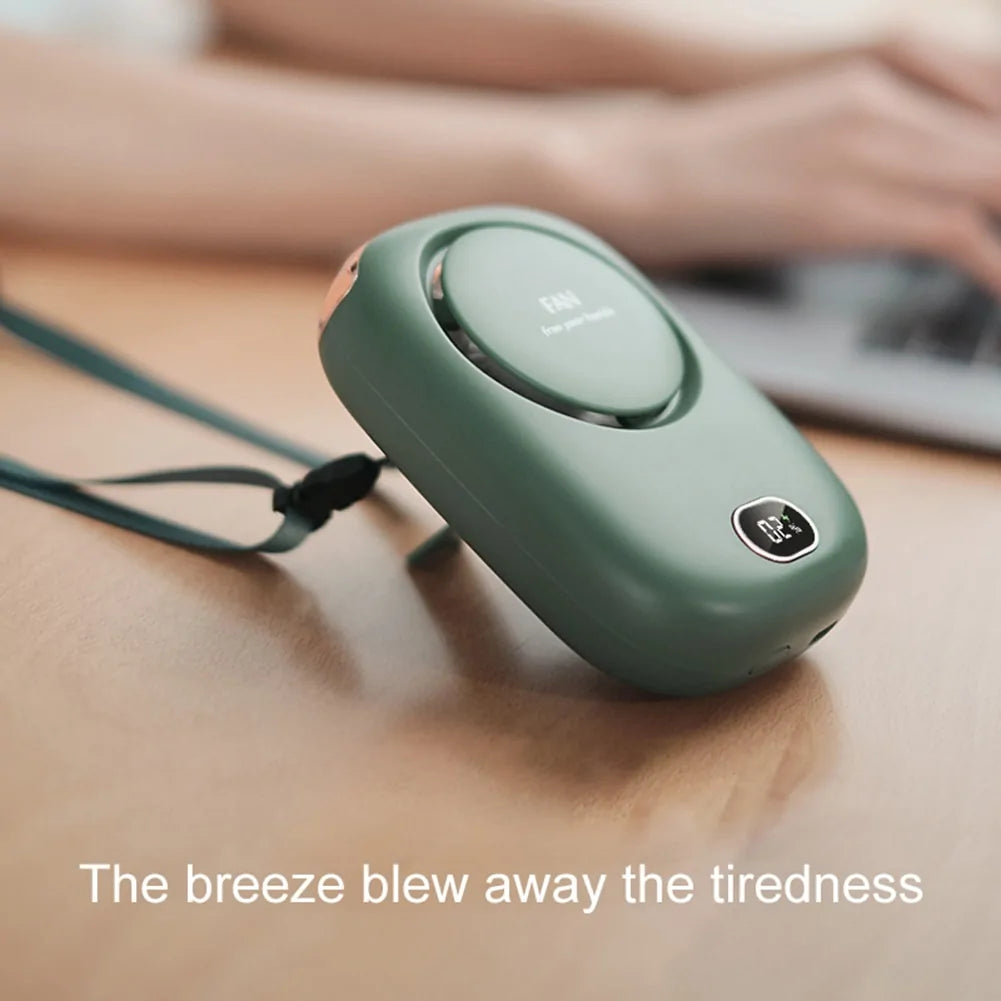 Stay Cool Anywhere with the Stylish Mini Portable Bladeless Neck Fan