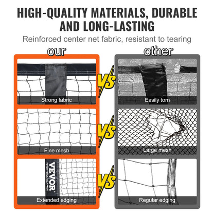 VEVOR 22FT Portable Pickleball Net Set - Complete System with Carrying Bag, Balls & Paddles for Ultimate Outdoor Fun