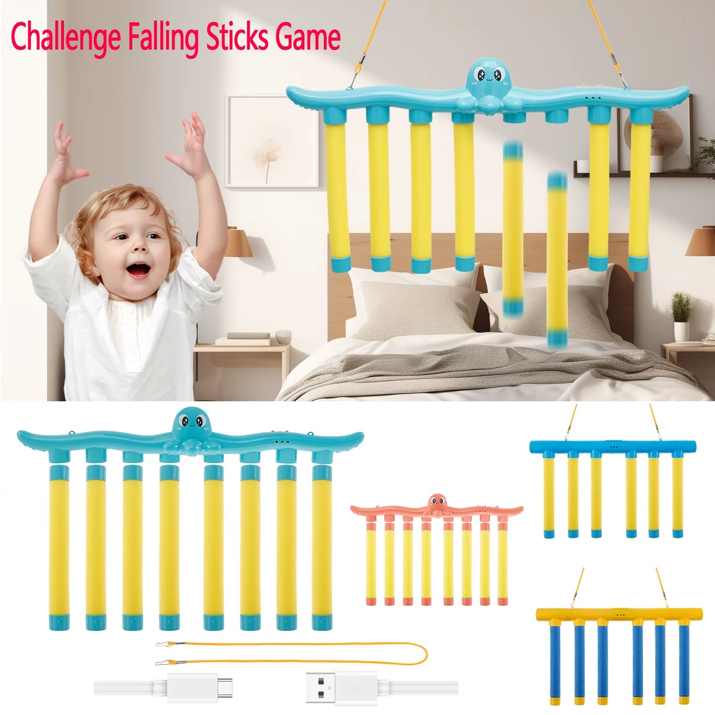 Exciting Challenge Falling Sticks Game - Enhance Hand-Eye Coordination with This Fun Parent-Child Interactive Toy!
