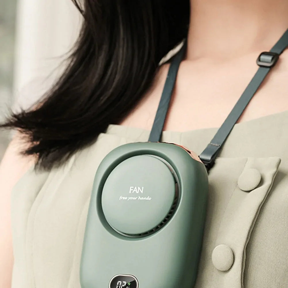 Stay Cool Anywhere with the Stylish Mini Portable Bladeless Neck Fan